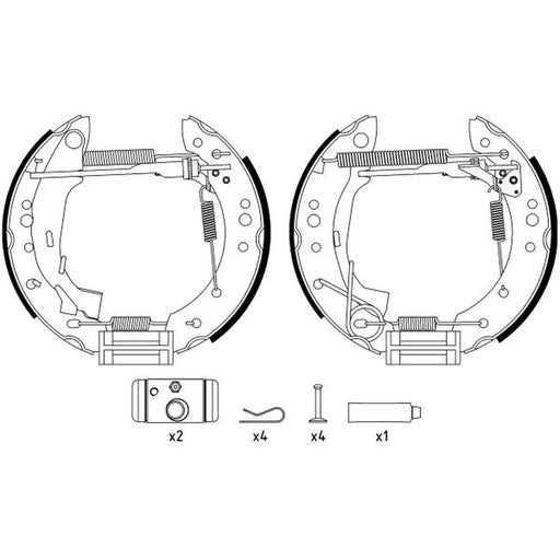Mintex Brake Shoe Set Axle Kit fits Citroën C3 Pluriel 2003-2004 1.4