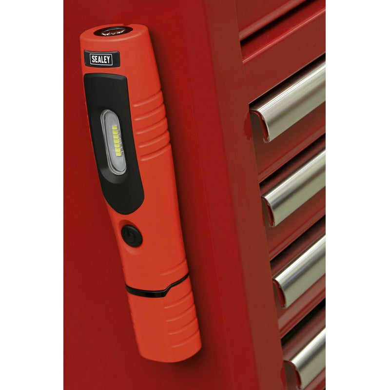 Sealey Rechargeable 360 Inspection Light 7 SMD & 3W SMD LED Red Lithium-ion Sealey - Dynamic Drive