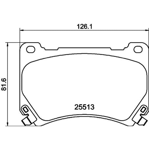 Mintex Front Brake Pad Set fits Hyundai Equus / Centennial 1999-2016 3.0 3.8 4.6