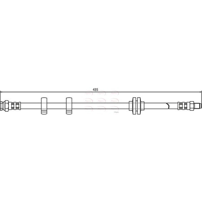 Apec Brake Hydraulic Hose Line Front fits Alfa Romeo Gtv 1995-2005 1.8 2.0