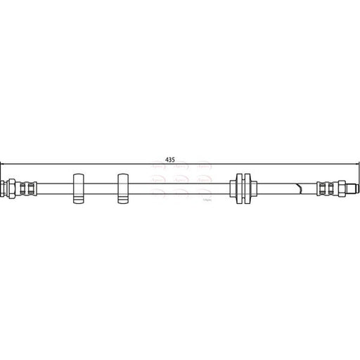 Apec Brake Hydraulic Hose Line Front fits Alfa Romeo Gtv 1995-2005 1.8 2.0