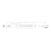 Borg & Beck Brake Hydraulic Hose Line Rear Right BBH8944