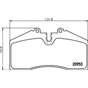 Mintex Front Brake Pad Set fits Porsche 911 1990-1997 3.3 3.6 3.8