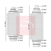 Apec Steering Bellow Kit Front fits Citroën Berlingo First 1996-2011 1.4 1.8