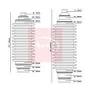 Apec Steering Bellow Kit Front ACB3005