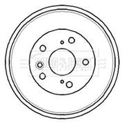Borg & Beck Brake Drum Assembly Rear BBR7181
