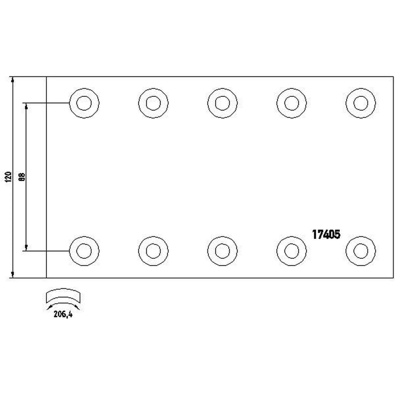 Textar Textar Cv Brake Lining Set 1740501 0309229640 1740501