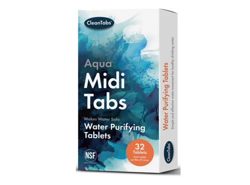 Aqua Midi Tabs Water Purification Sterilising Drinking Water 32 tablets Aquatabs