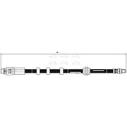 Apec Brake Hydraulic Hose Line Front fits BMW 5 2001-2010