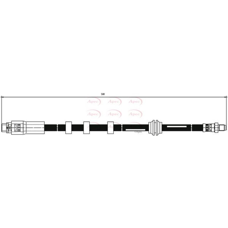 Apec Brake Hydraulic Hose Line Front fits BMW 5 2001-2010