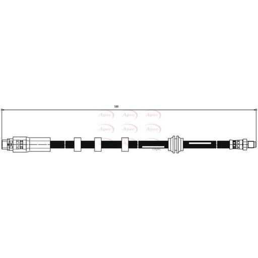 Apec Brake Hydraulic Hose Line Front fits BMW 5 2001-2010