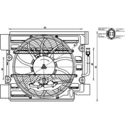 Mahle Air Con Condenser Fan fits BMW 5 1995-2004