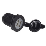 W4 Double USB Charging Point - Anthracite 12/24V DC
