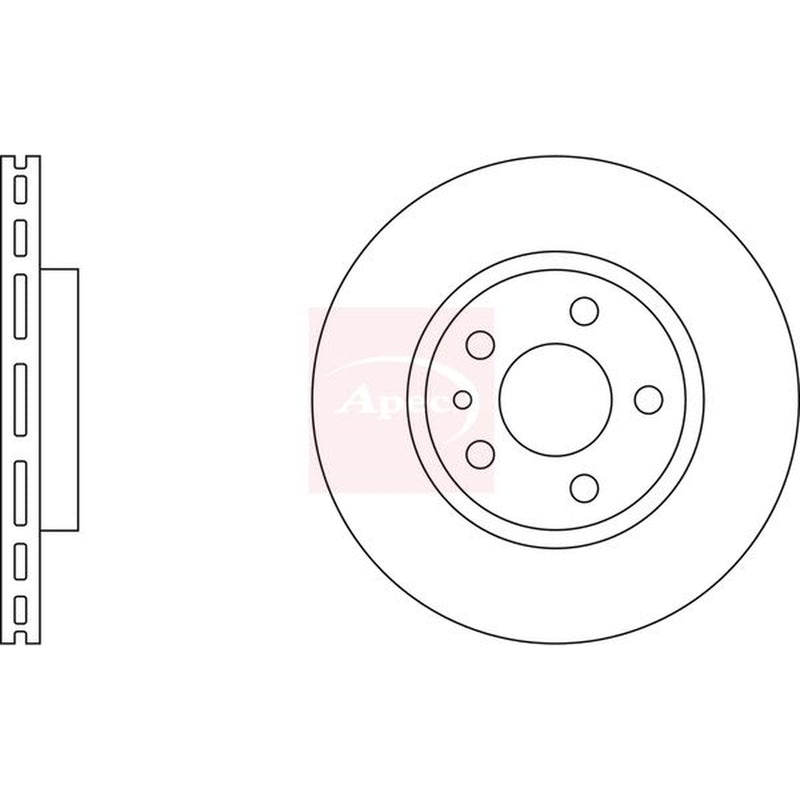 Apec Front Brake Vented Discs & Pads fits Alfa Romeo Spider 1995-2005 2.0