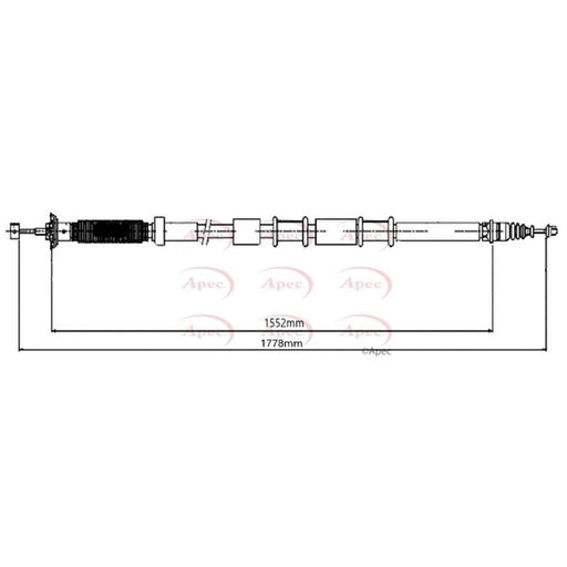 Apec Handbrake Cable Right Rear CAB1673