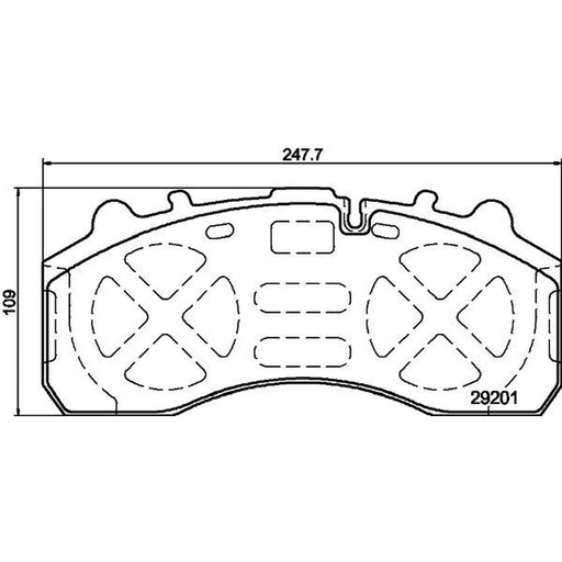 DON Front & Rear Pads fits Scania 4 - Series 1995-2008
