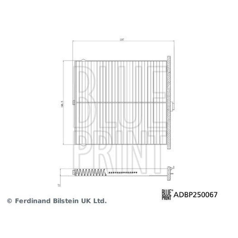 Blue Print Cabin Air Filter (Pollen Filter) fits Mazda 3 2013-2019