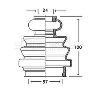 Borg & Beck Drive Shaft Bellow Kit transmission sided BCB2718