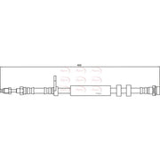 Apec Brake Hydraulic Hose Line Front fits Ford C-Max II 2010-2019