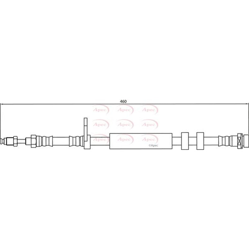 Apec Brake Hydraulic Hose Line Front fits Ford C-Max II 2010-2019