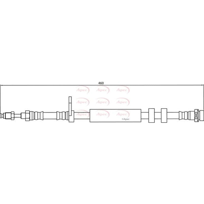 Apec Brake Hydraulic Hose Line Front HOS4146