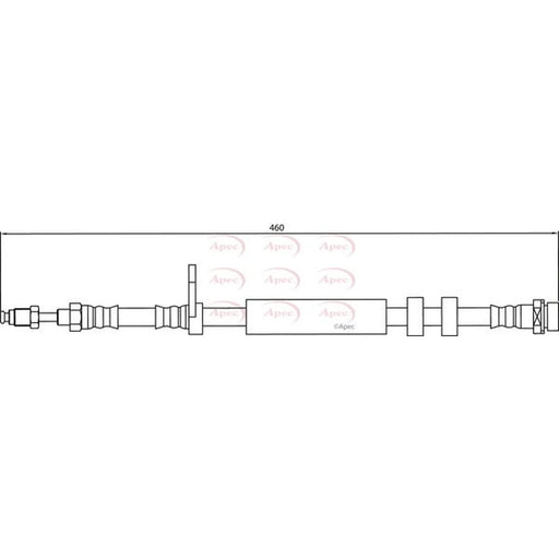 Apec Brake Hydraulic Hose Line Front HOS4146