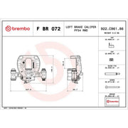 Brembo Brake Caliper Assembly Left fits Mercedes-Benz Sprinter 4-T 2018-2021