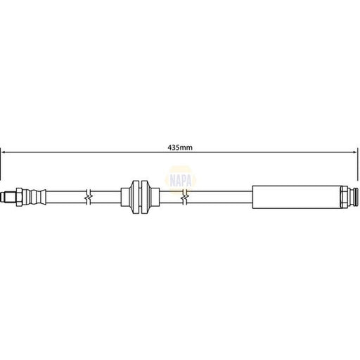 NAPA Brake Hydraulic Hose Line Front fits Fiat 500X 2014-2020