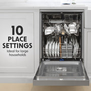 Baridi Slimline Freestanding Dishwasher 45cm Wide 10 Place Settings - Silver Baridi - Dynamic Drive
