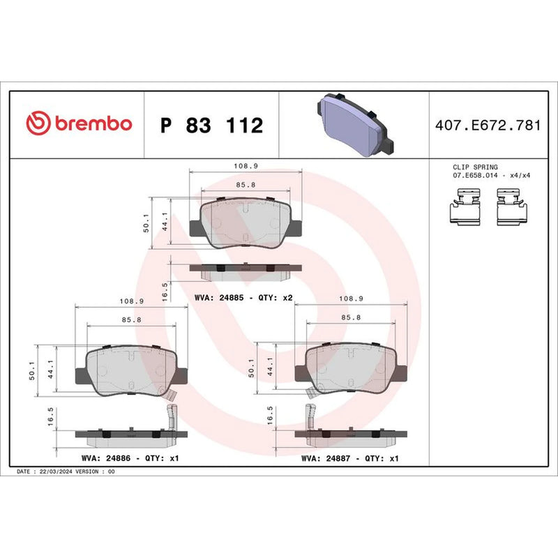 Brembo Rear Brake Discs & Pads fits Toyota Avensis 2008-2018 1.6 1.8 2.0 2.2