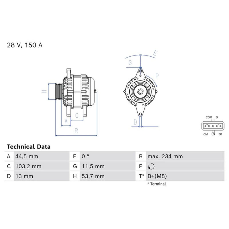 Bosch Car Alternator 12V