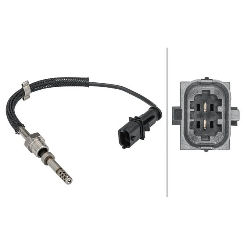 Hella Exhaust Gas Temperature Sensor before soot particulate f fits Cadillac Bls