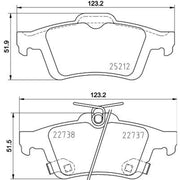 DON Rear Brake Pad Set fits Ford Focus III 2010-2020 1.0 1.5 1.6 2.0 2.3
