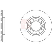 Apec 2 x Vented Front Brake Discs SDK6203-x2
