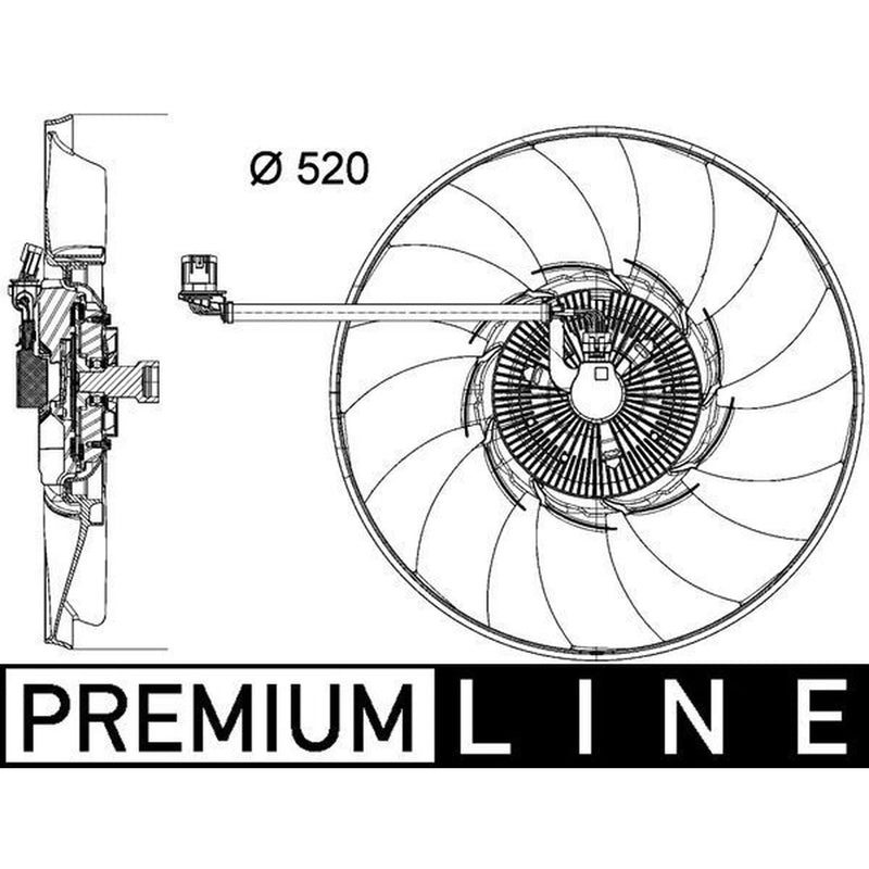 Mahle Engine Cooling Fan fits Land Rover Range Rover 2010-2012 4.4