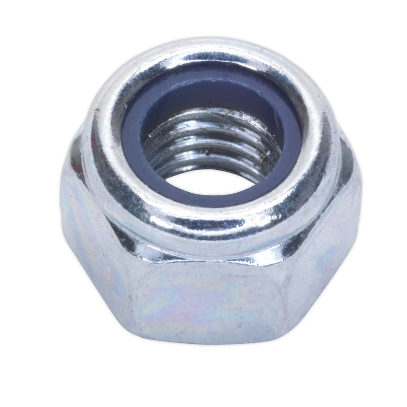 Sealey Nylon Lock Nut M8 Zinc DIN 982 Pack of 100 NLN8 Sealey  - Dynamic Drive