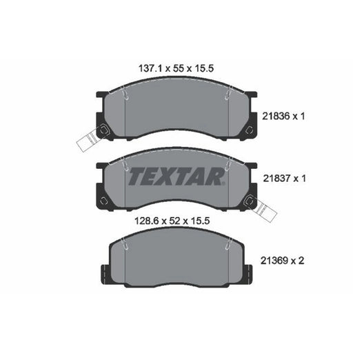 Textar Front Brake Pad Set 2183601