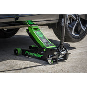 Sealey Premier Premier Low Profile Trolley Jack with Rocket Lift 4 Tonne - Green Sealey Premier - Dynamic Drive