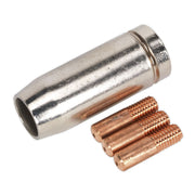 Sealey Conical Nozzle x 1 Contact Tip 0.8mm x 3 TB14 MIG954 Sealey  - Dynamic Drive