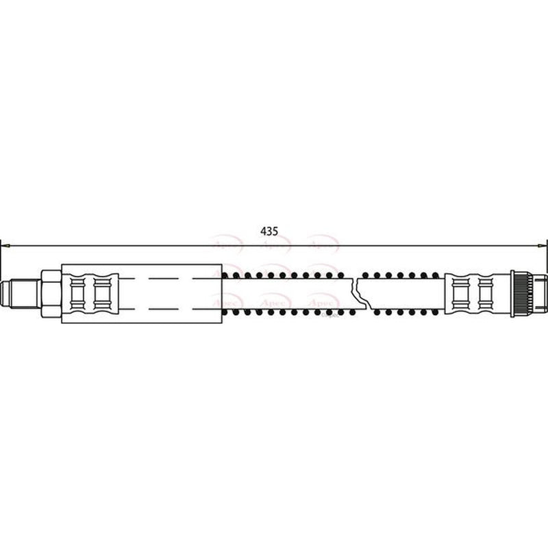 Apec Brake Hydraulic Hose Line Rear fits Opel Movano A 1999-2001 2.2 2.5 2.8
