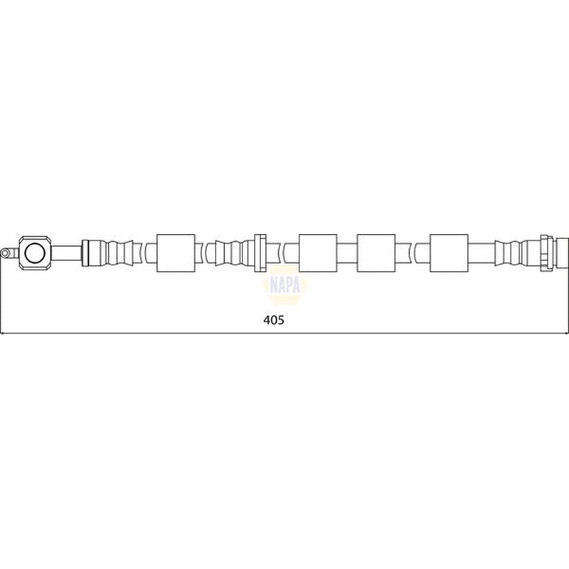 NAPA Brake Hydraulic Hose Line Front Left fits Ford B-Max 2012-2017