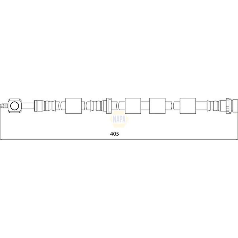 NAPA Brake Hydraulic Hose Line Front Left NBH1161