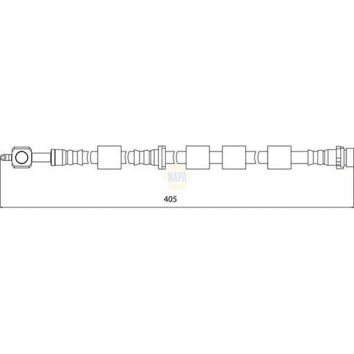 NAPA Brake Hydraulic Hose Line Front Left fits Ford B-Max 2012-2017