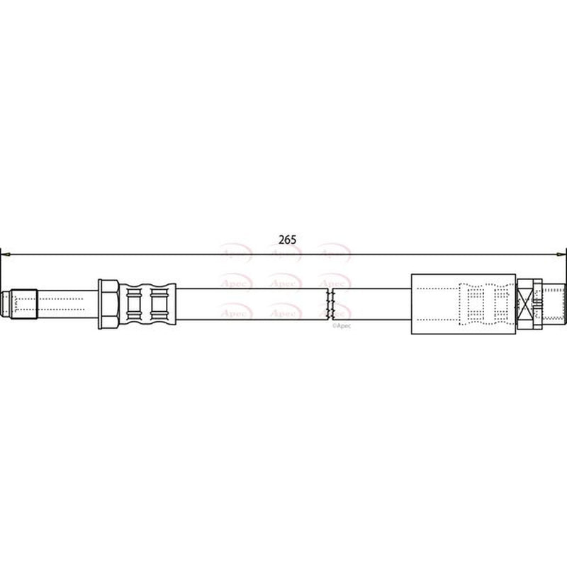 Apec Brake Hydraulic Hose Line Rear fits BMW 1 2004-2013