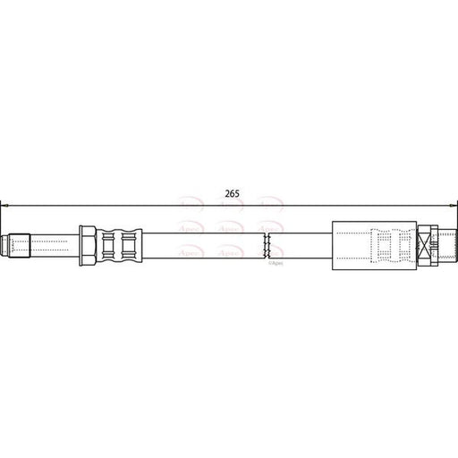 Apec Brake Hydraulic Hose Line Rear fits BMW 1 2004-2013