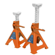 Sealey AXLe Stands (Pair) 2 Tonne Capacity per Stand Ratchet Type Orange Sealey - Dynamic Drive