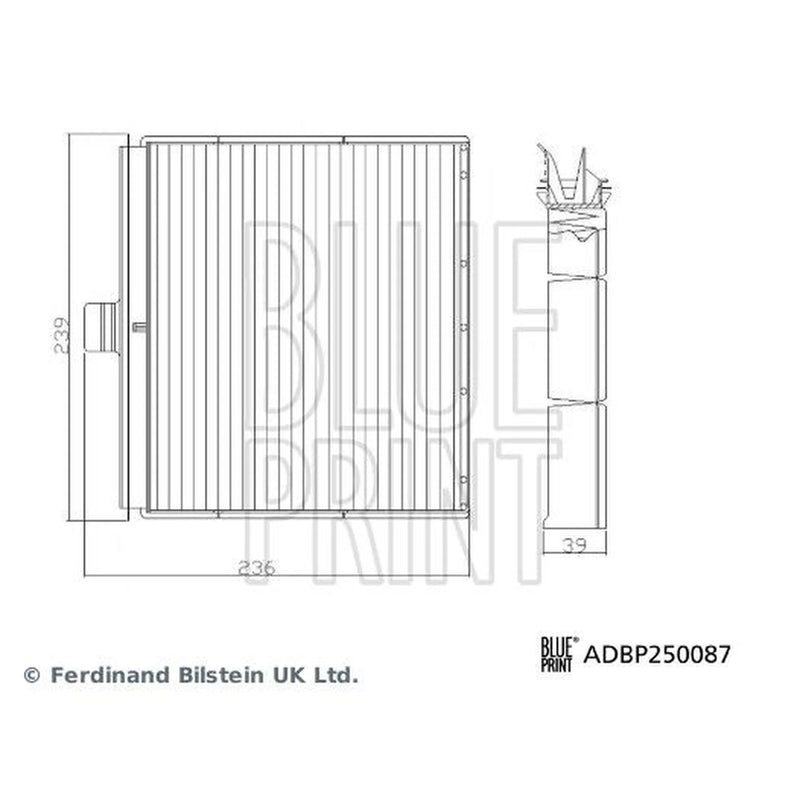 Blue Print Cabin Air Filter (Pollen Filter) ADBP250087