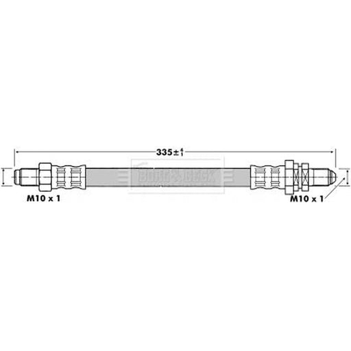 Borg & Beck Brake Hydraulic Hose Line Rear Right BBH6656