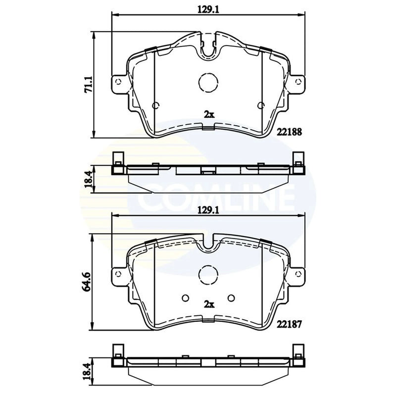 Comline Front & Rear Brake Discs & Pads fits BMW 5 2019-2020