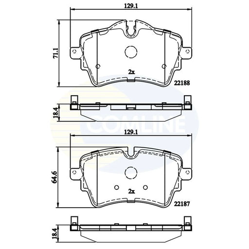 Comline Front & Rear Brake Discs & Pads fits BMW 5 2019-2020
